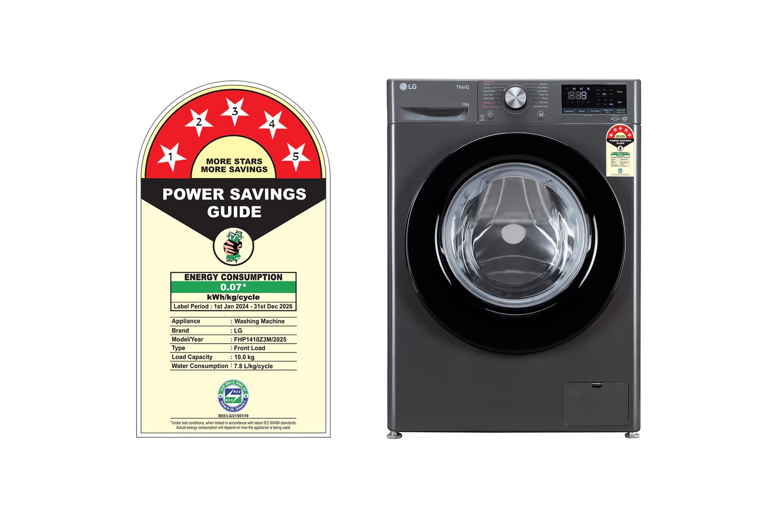 LG 10 Kg Fully Automatic Front Load Washing Machine FHP1410Z3M