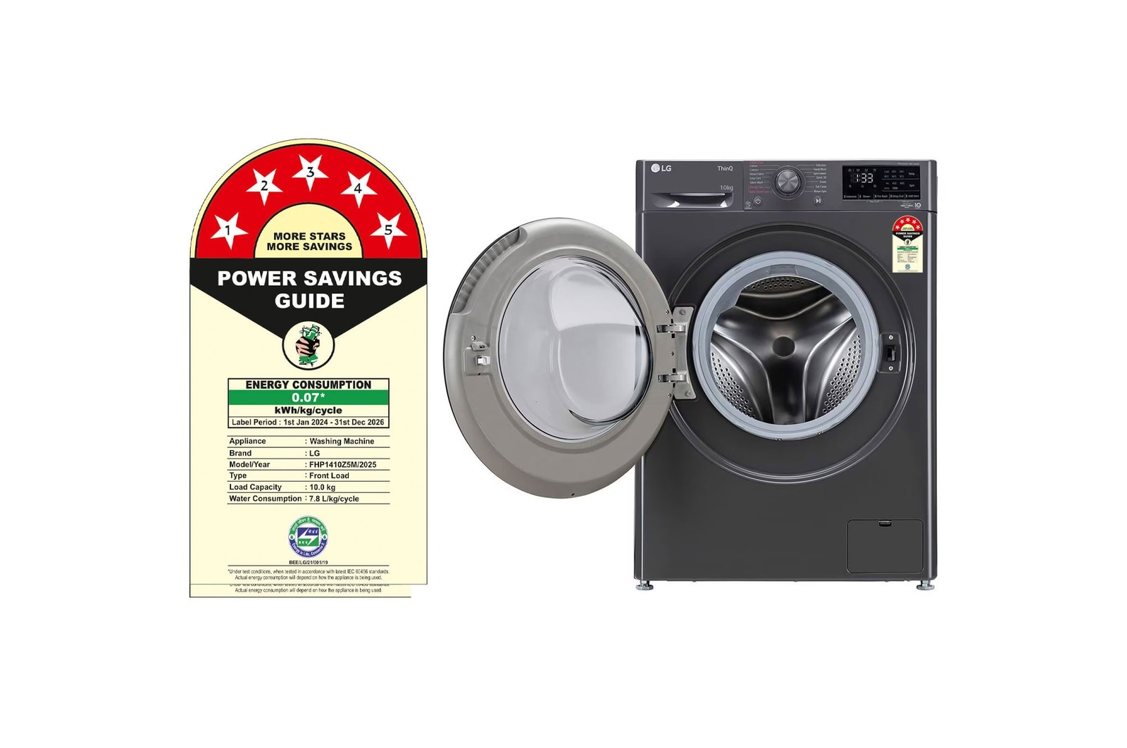 LG 10 Kg Fully Automatic Front Load Washing Machine FHP1410Z5M