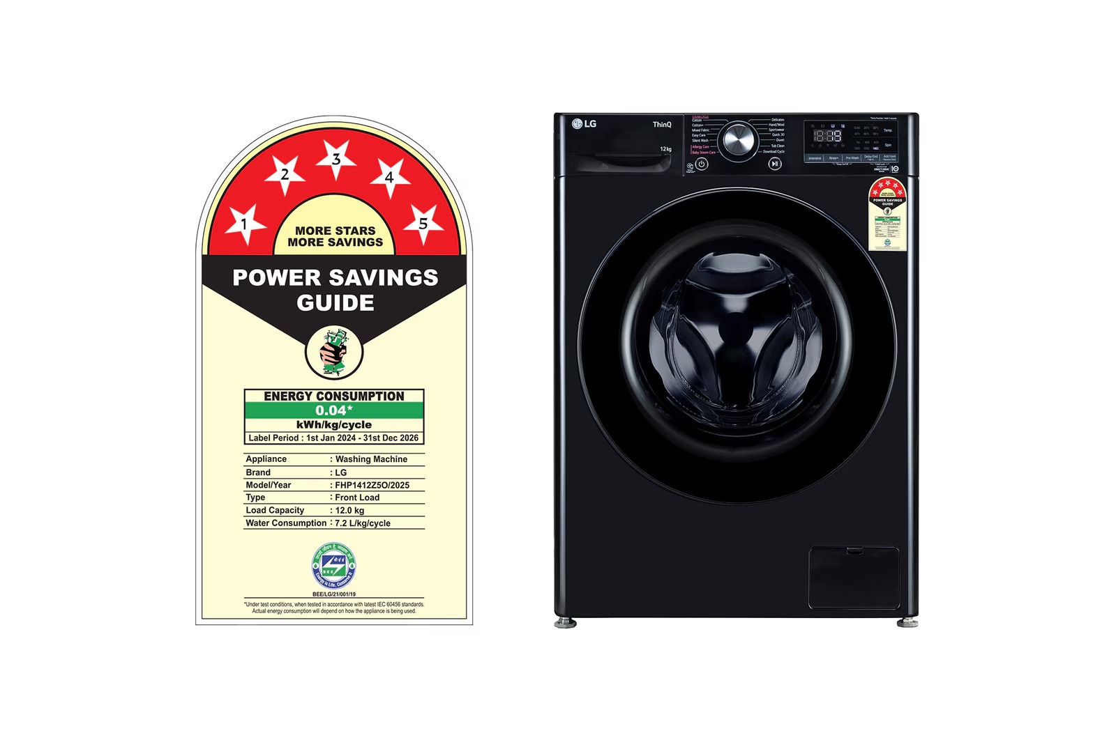 LG 12 Kg Fully Automatic Front Load Washing Machine FHP1412Z5O