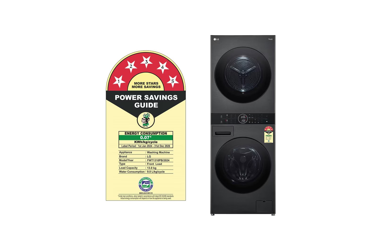 LG 13/10 Washer Dryer FWT1310PB