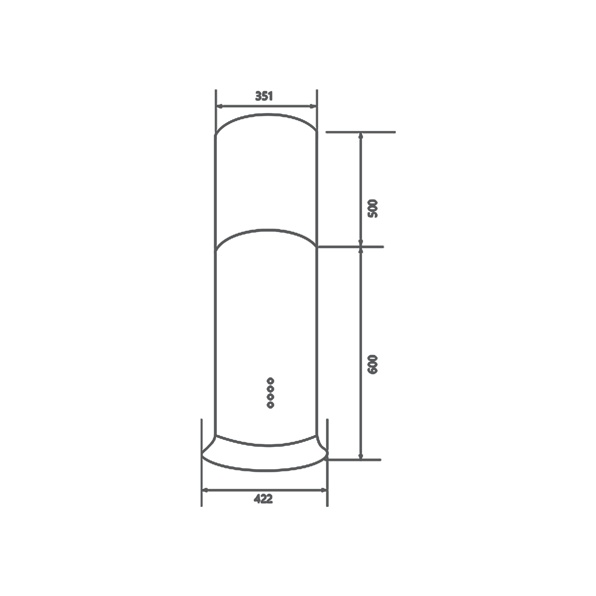 Kaff Built In Chimney 42cm RUSSO 42 ISLAND - RUSSO 42 IS