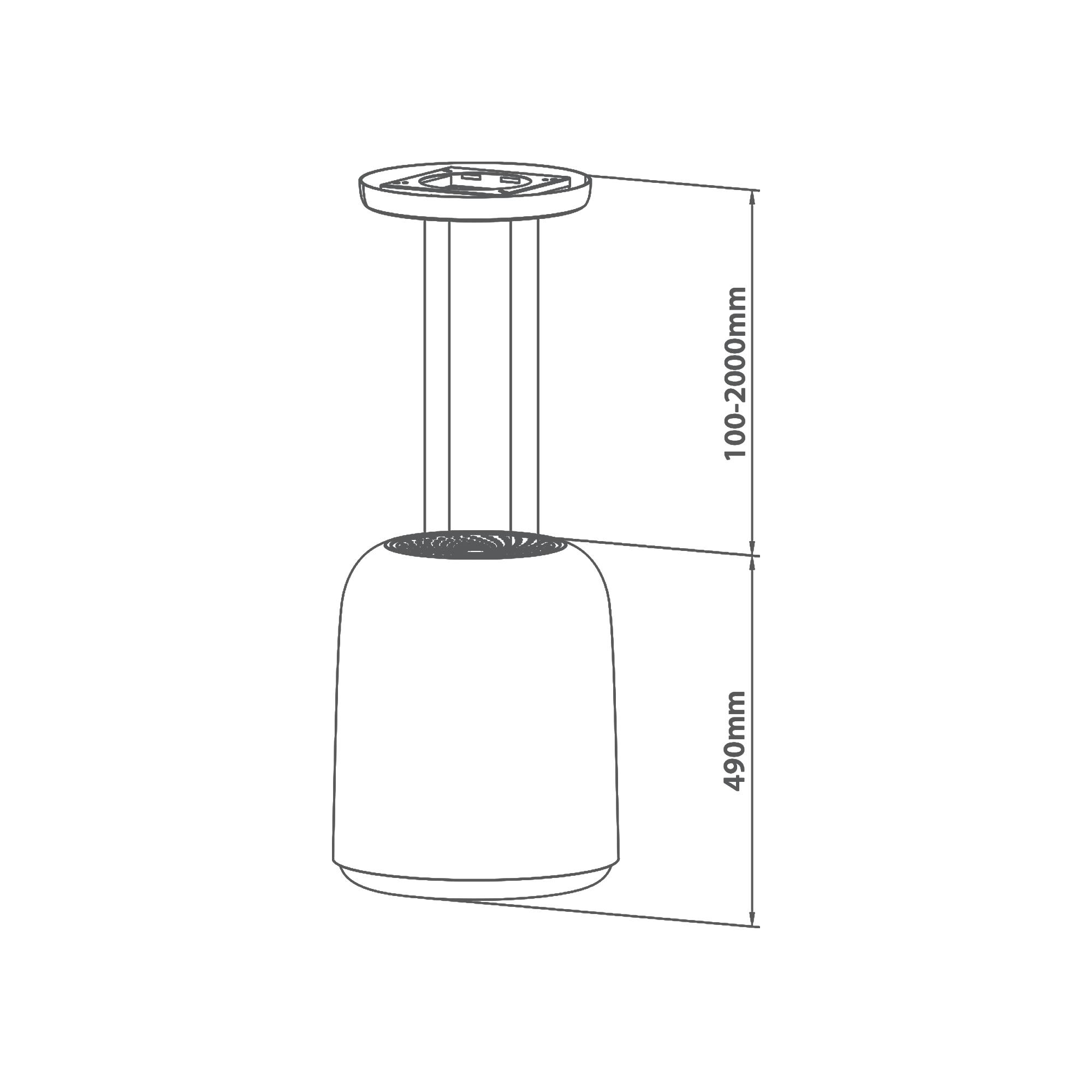 Kaff Built In Chimney 41cm ZEBRA 41 ISLAND - ZEBRA 41 IS