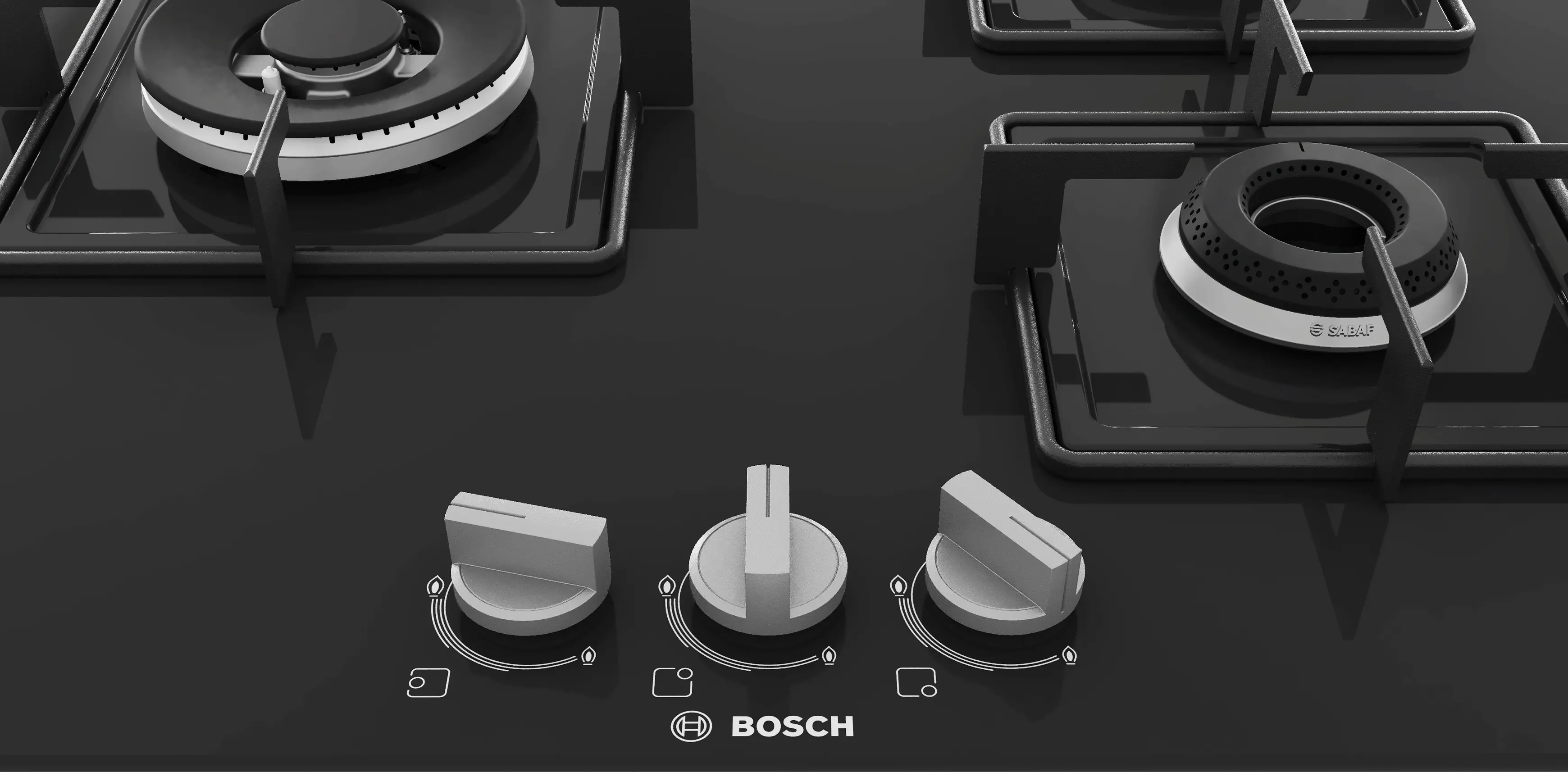 Bosch Built-in Gas Hob 3 Burner 60cm PNC6B6B11I - PNC6B6B11I