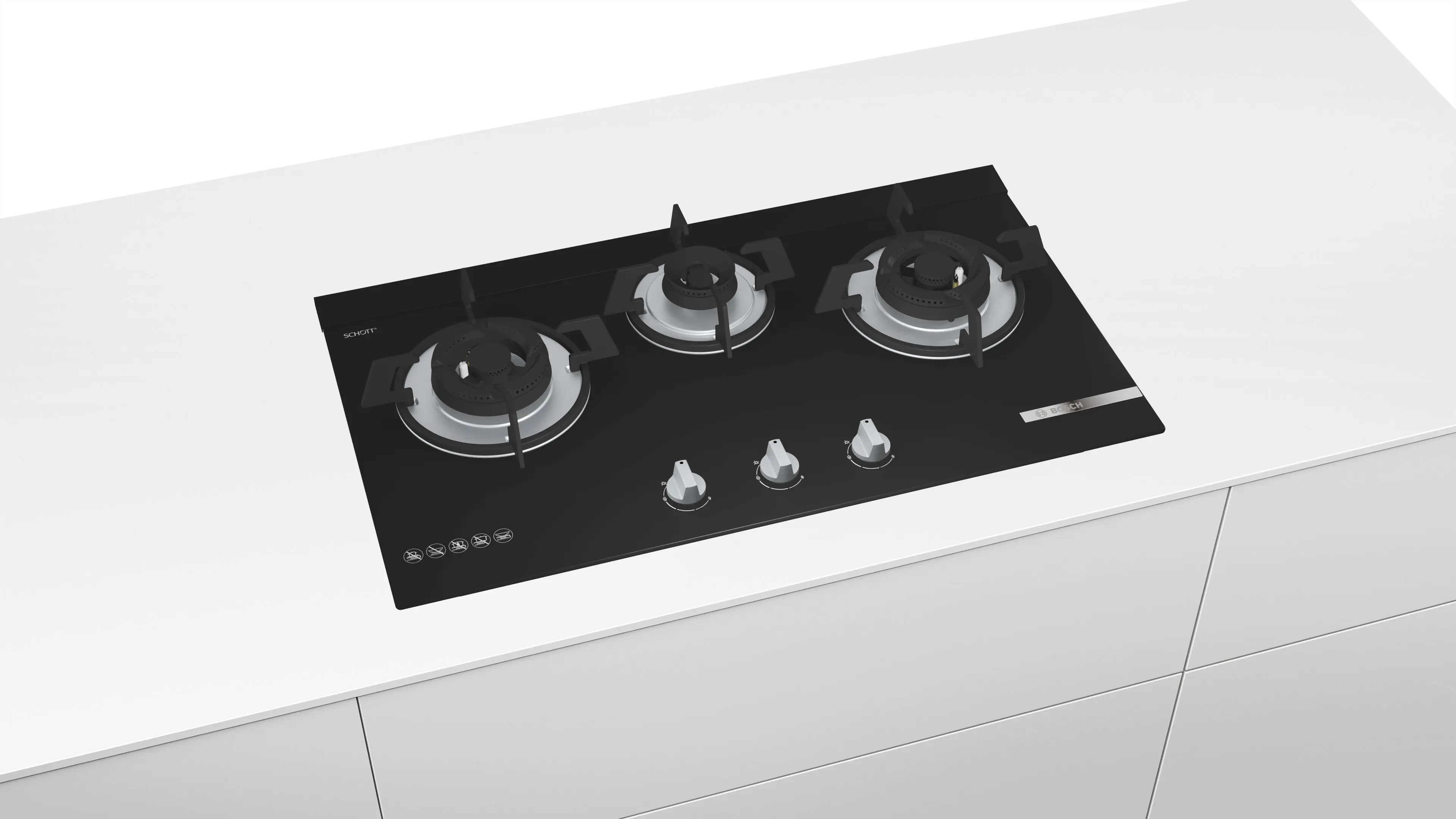 Bosch Built-in Gas Hobs 3 Burner 70cm PMD83D31NX - PMD83D31NX