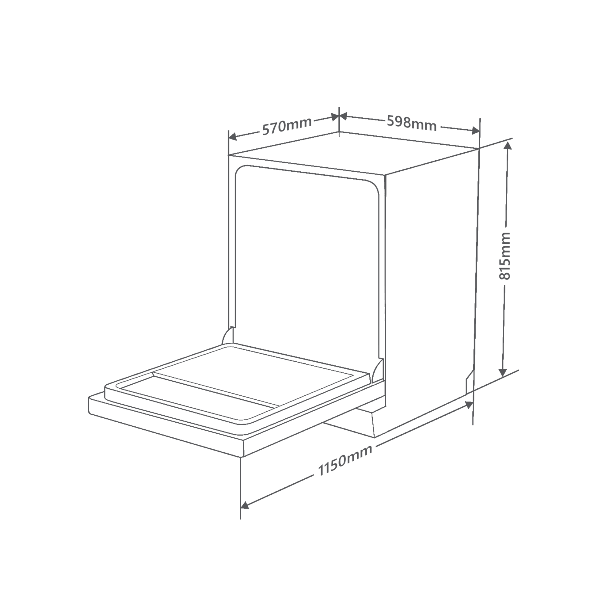 Kaff Dishwasher 12Pl DW SITG (SEMI INTEGRATED)