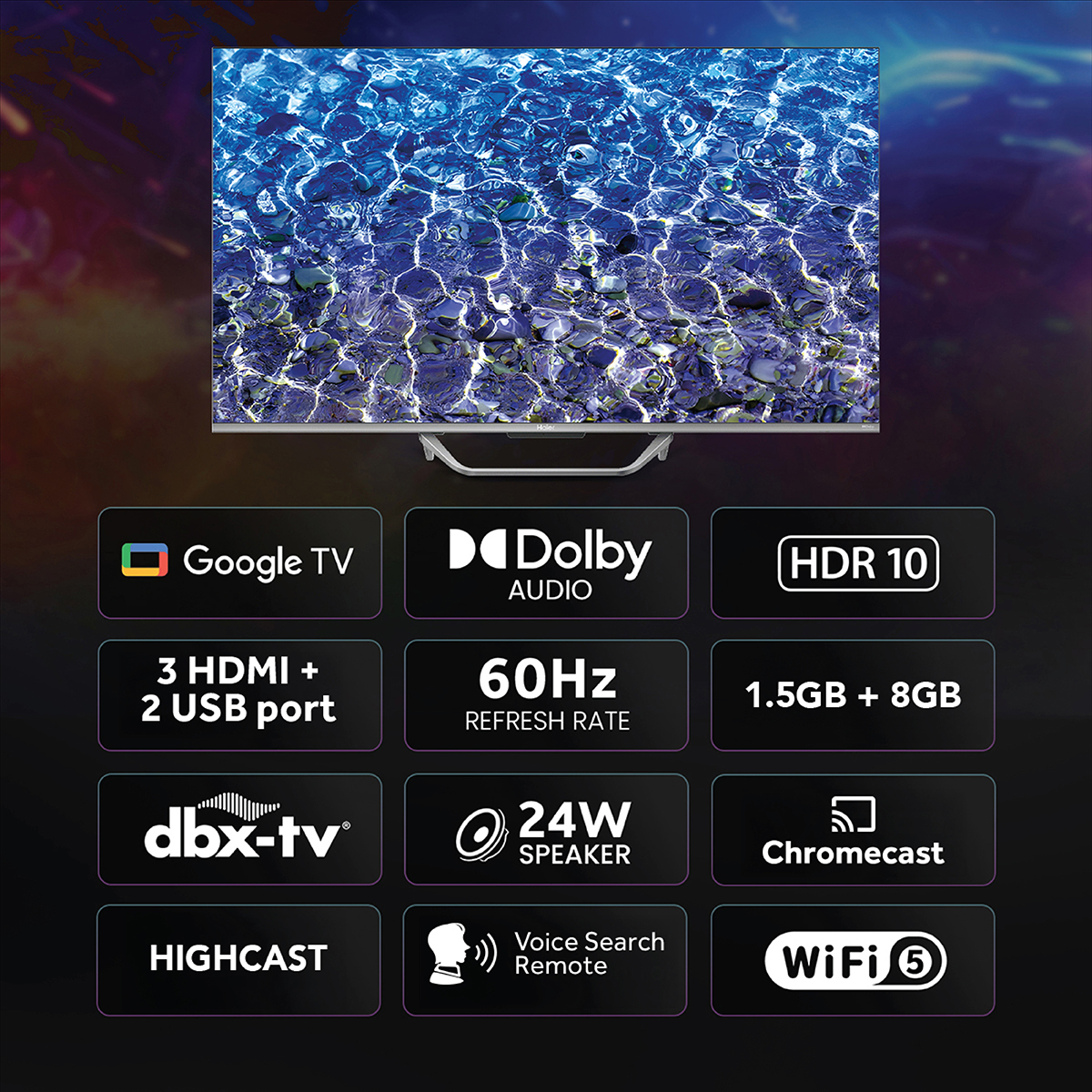 Haier 32 Inch FHD LED TV LEH32S80FFX