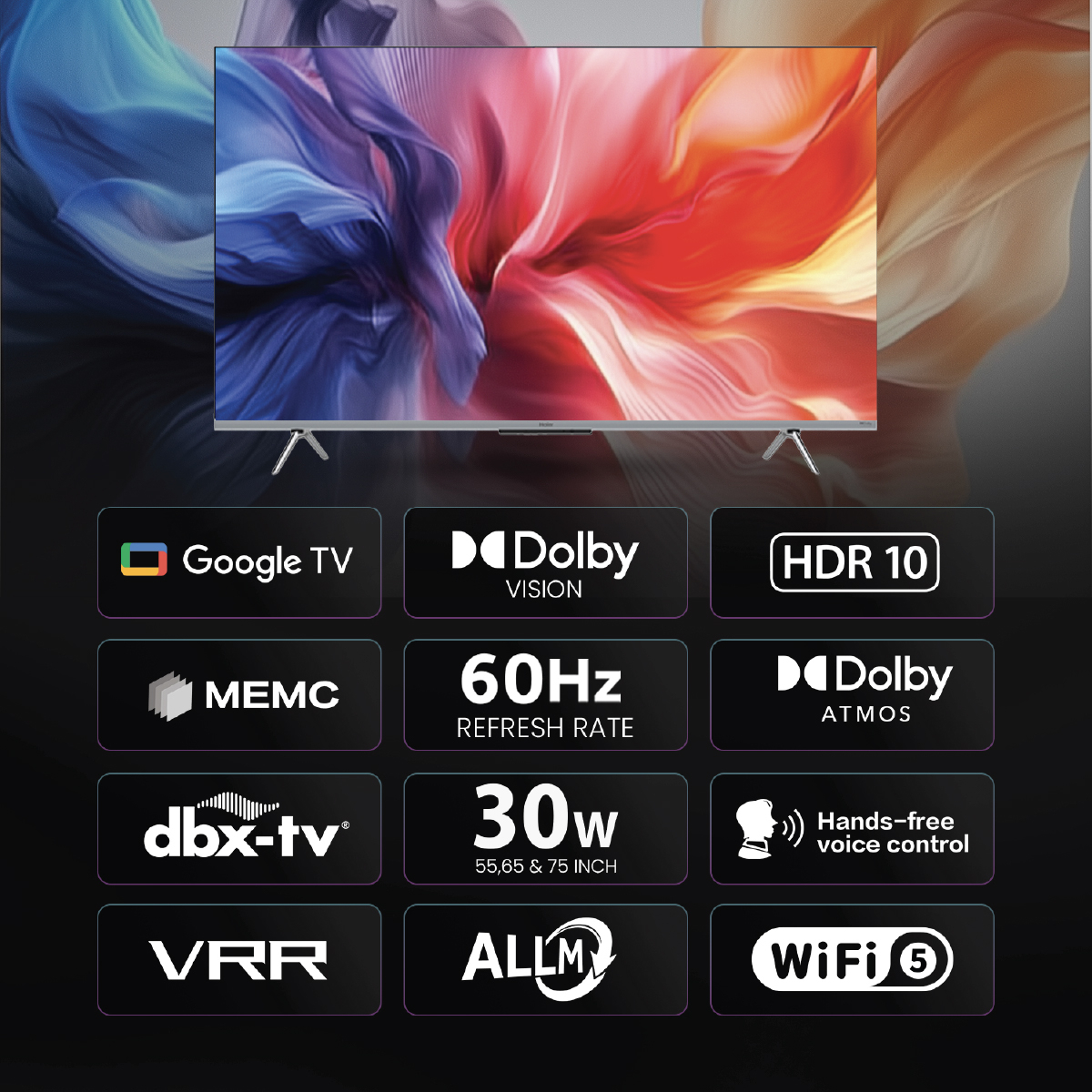 Haier 75 Inch 4K UHD LED TV LED 75P7GT