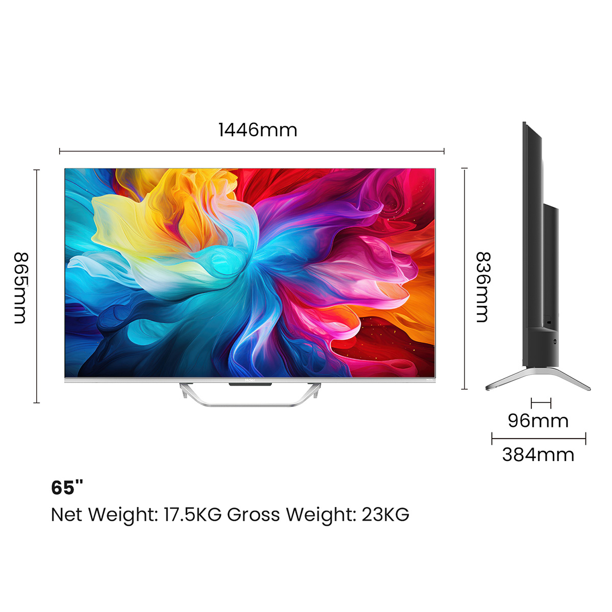 Haier 65 Inch 4K UHD LED TV LED 65S800QT