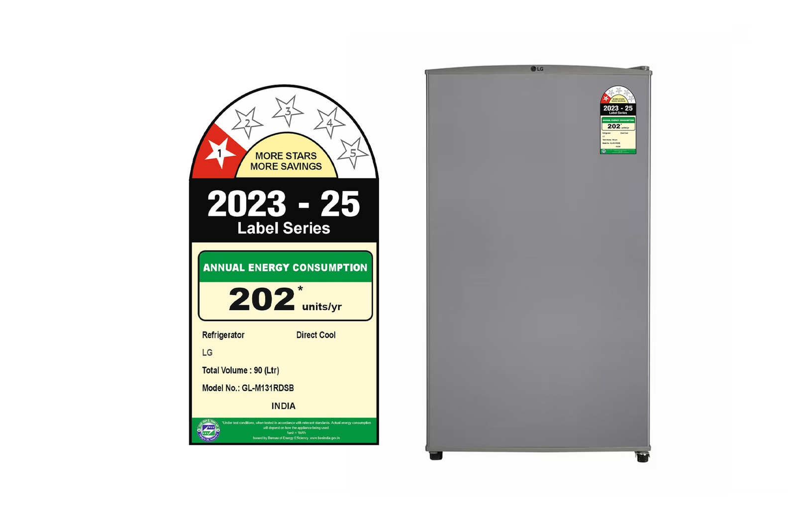 LG 90 Ltr Direct Cool Refrigerator GL-M131RDSB