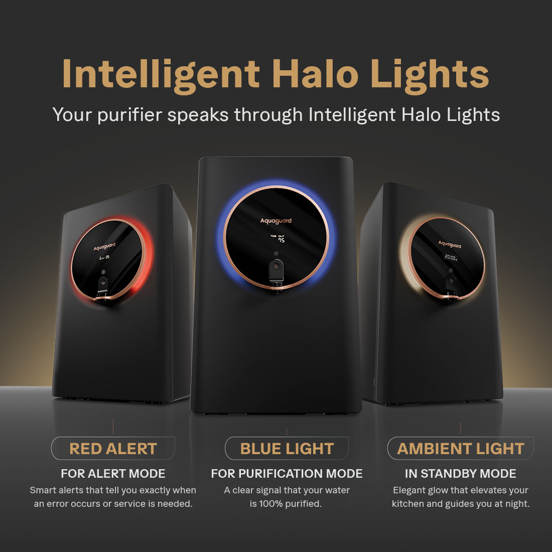 Eureka Forbes Wall Mount Water Purifier AQUAGUARD ASPIRE HALO UV HMR 2X SS