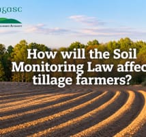 an image of potato drills overlaid with text: How will the Soil Monitoring Law affect tillage farmers?