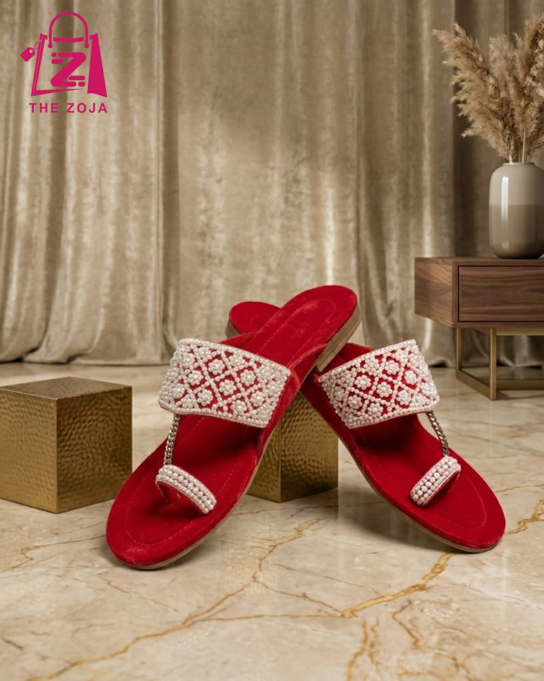 Moti Mahal Shocking Pink Kolhapuri