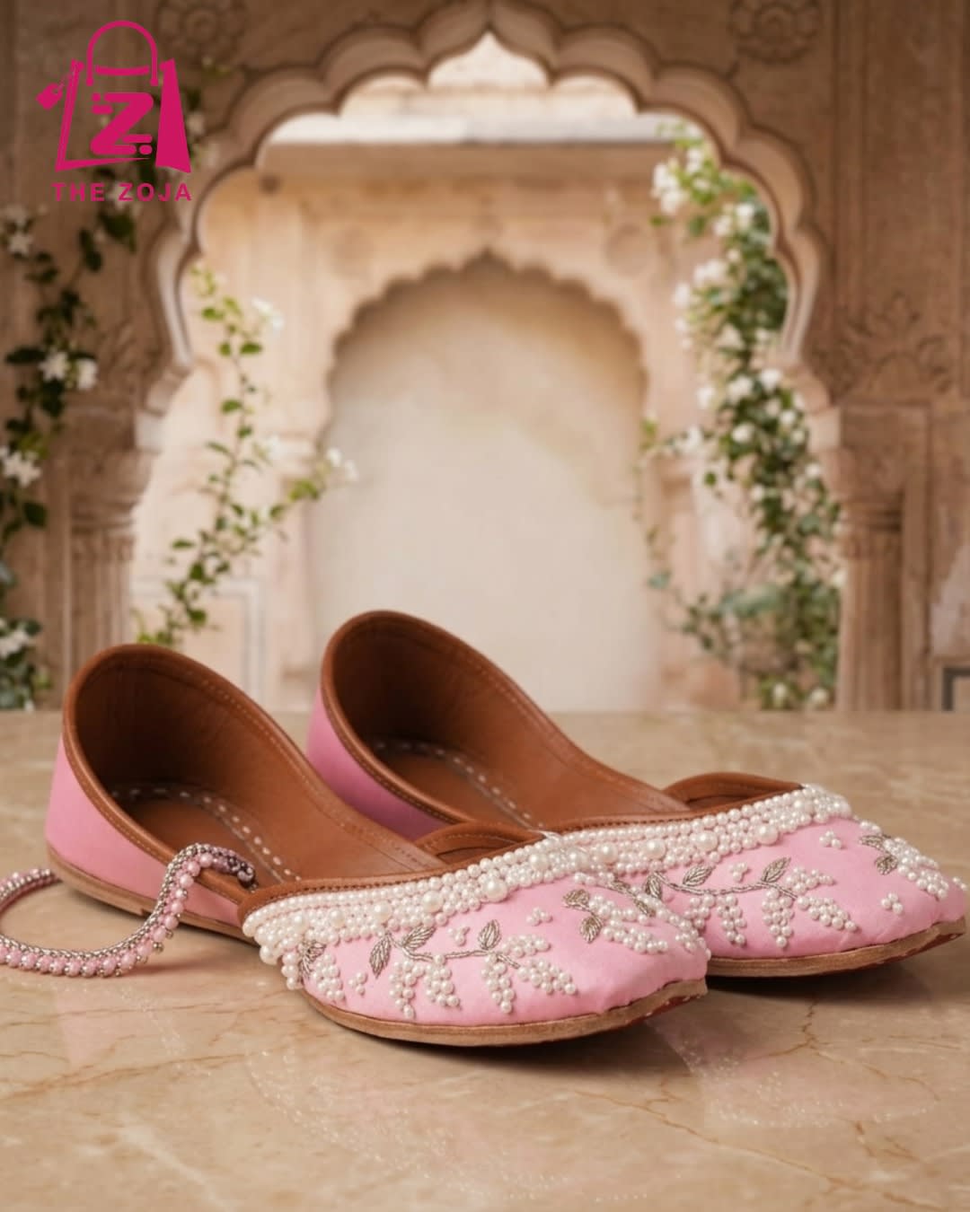Baby Pink Pearl Khussa