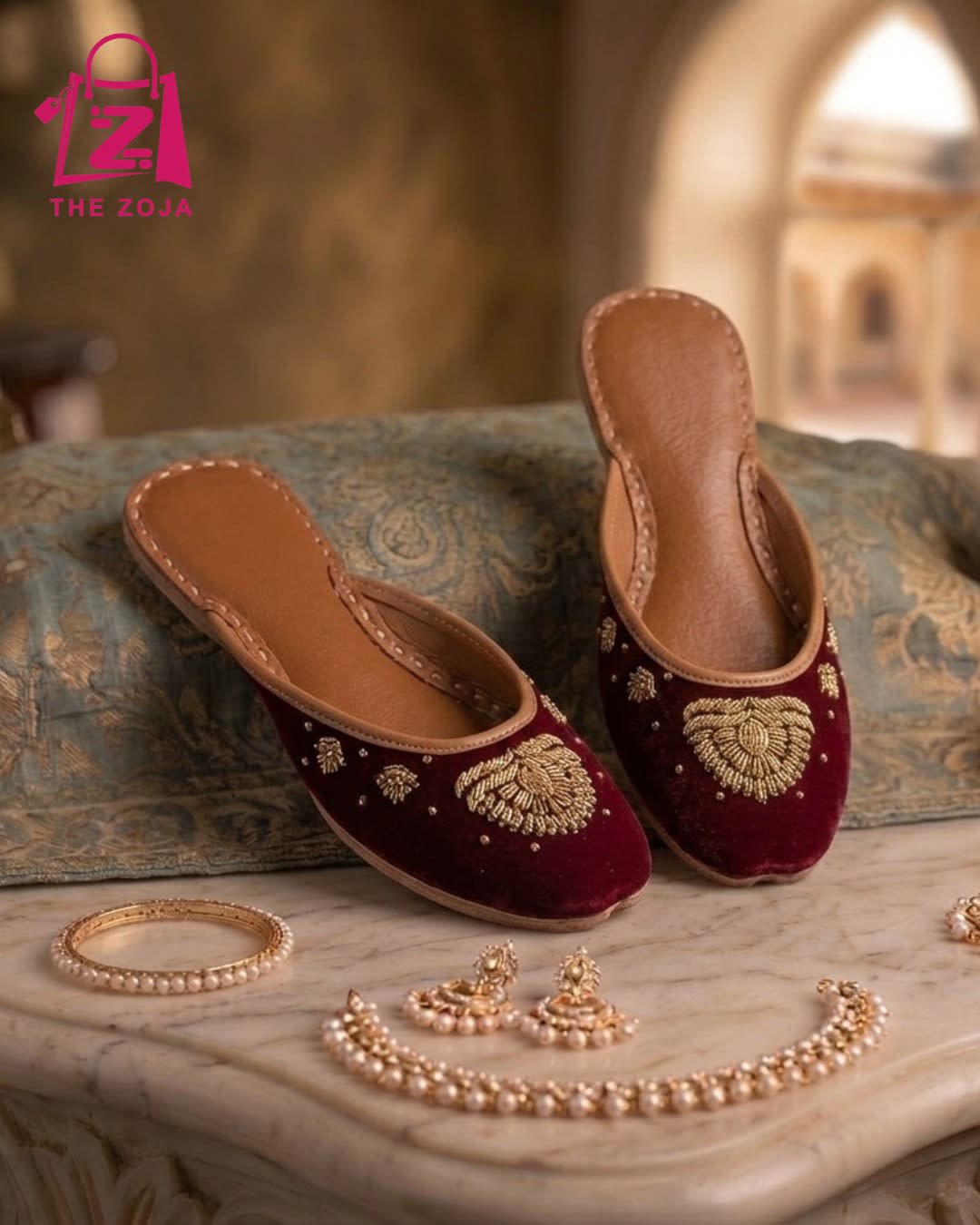 Mughal Noor Backless Jutti