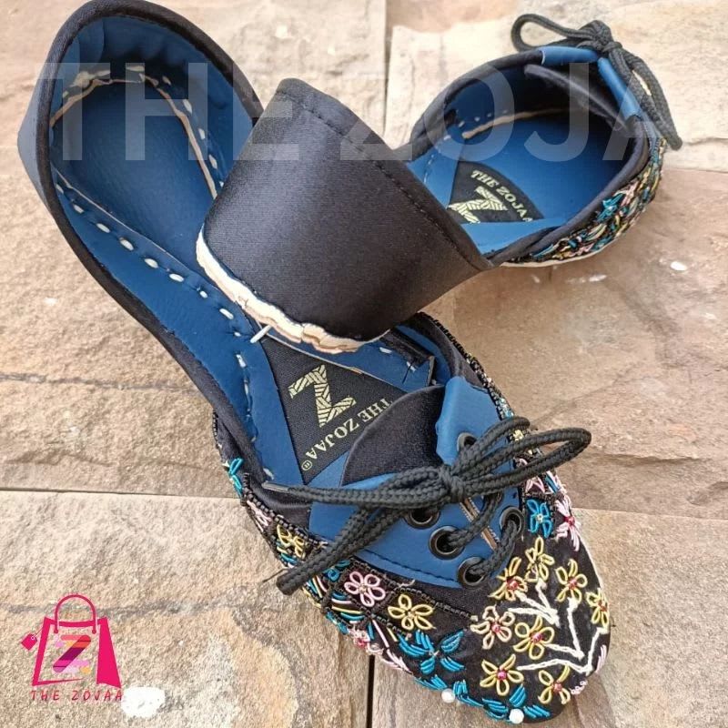 Chandni Black Khussa Style Brogues 