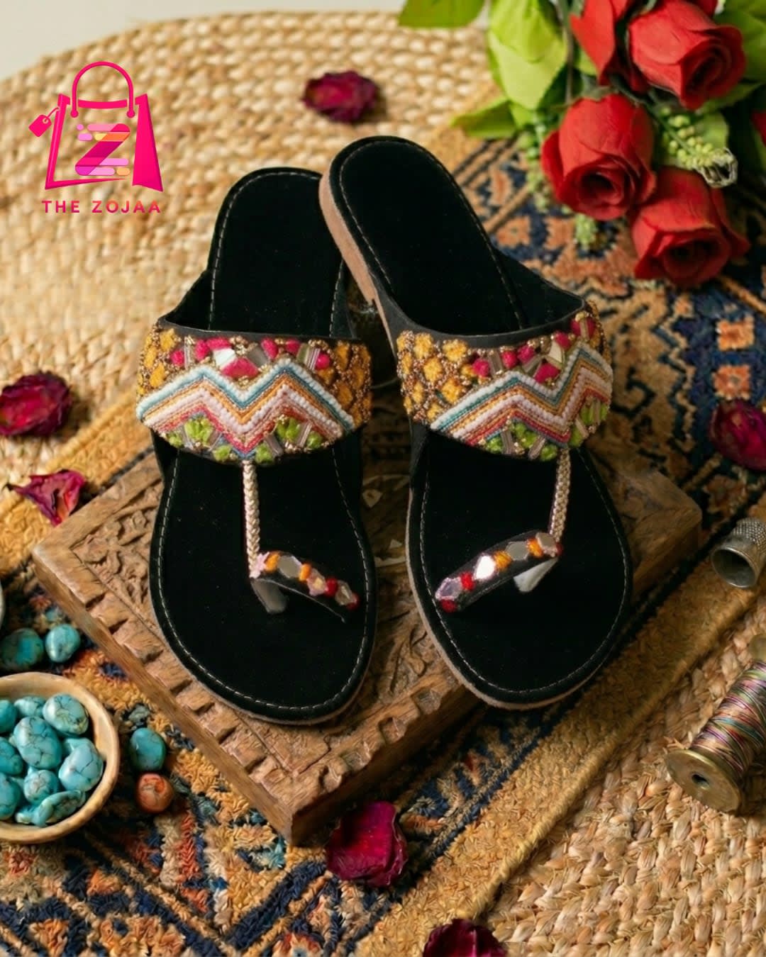 Rangoli Black Kolhapuri