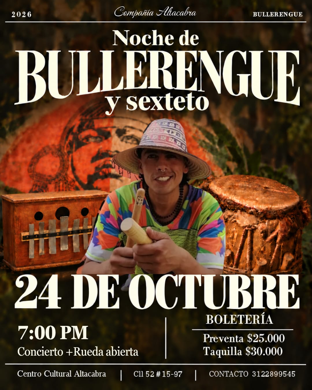 Concierto de Bullerengue + Rueda de gaitas + Danza