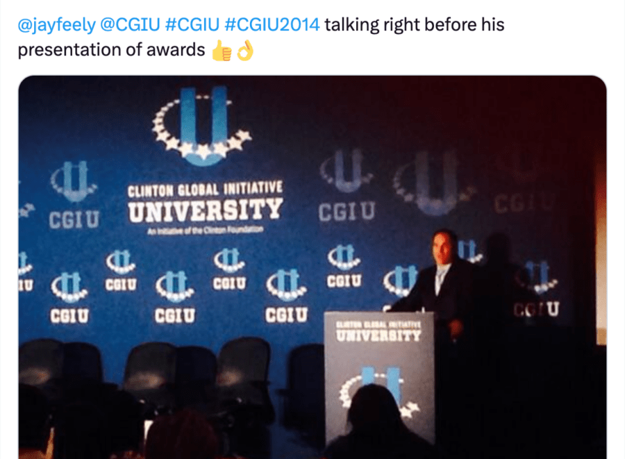 Jay Feely Clinton Global Initiative