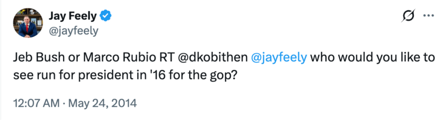 Jeb Bush Marco Rubio tweet