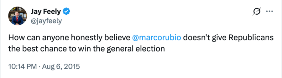 Rubio best chance tweet