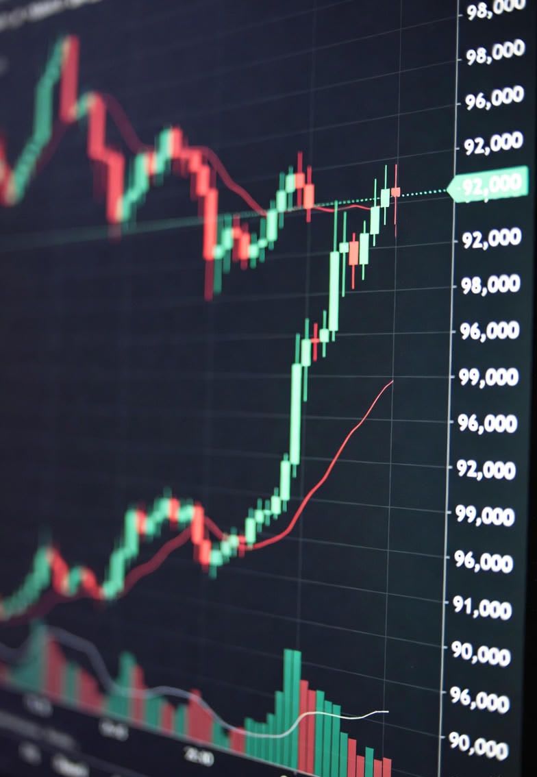 Bitcoinas kyla virš 92 000 USD likvidacijų grandine ir Nasdaq trauka