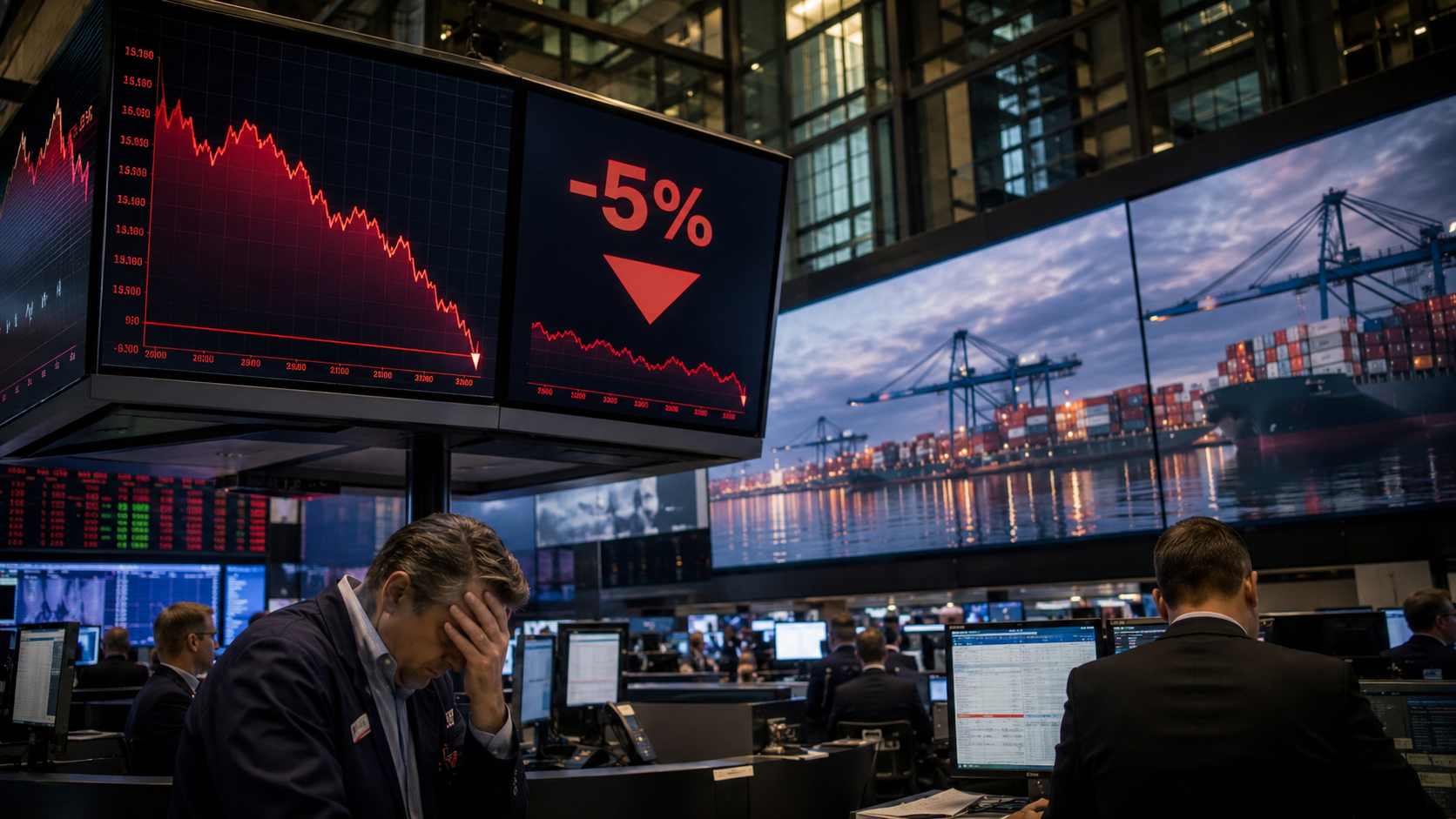 Tarifų sukeltas 1,2 mlrd DKK nuostolis spaudžia Europos įmones ir Stoxx 600 kritimą 5 %