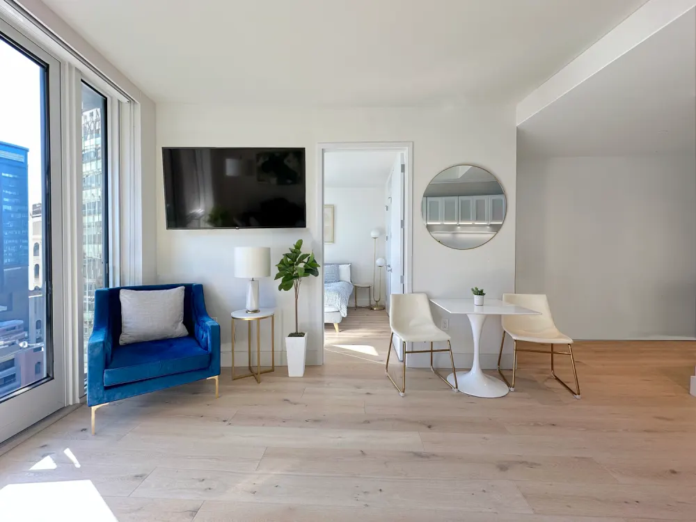 Modern city apartment with elegant furnishings