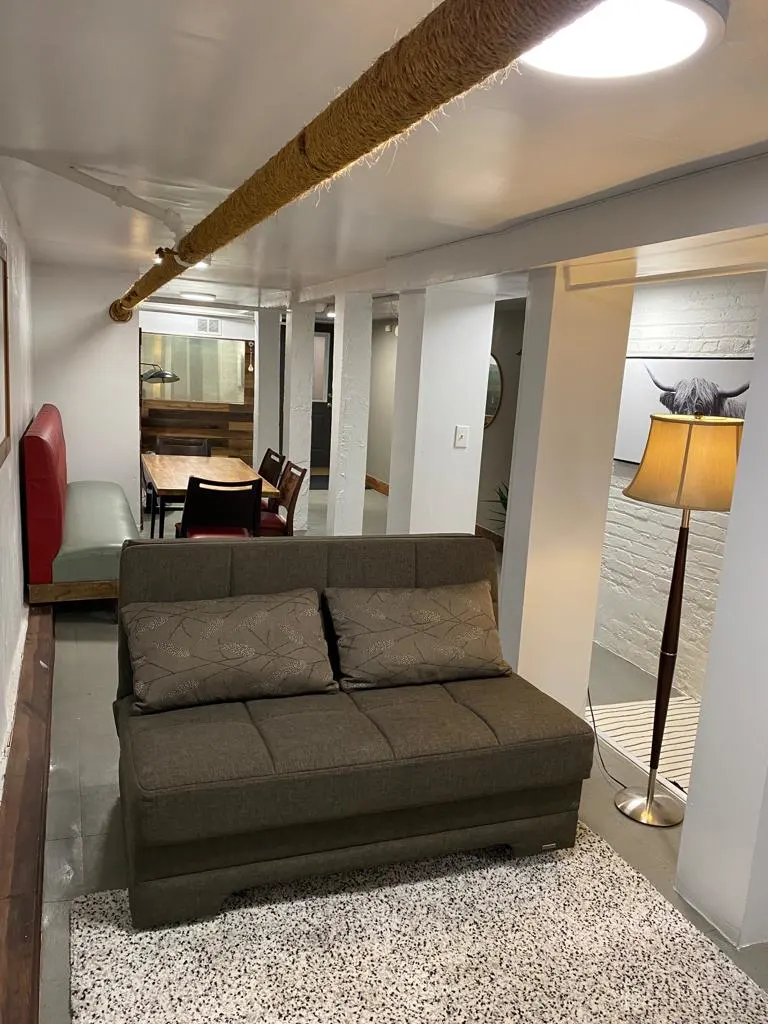 Cozy apartment with modern decor.