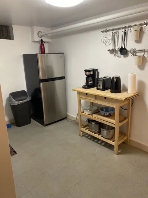 Modern hallway with indoor plants.