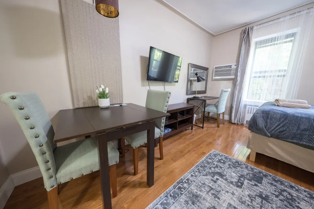 Cozy room with modern furnishings.