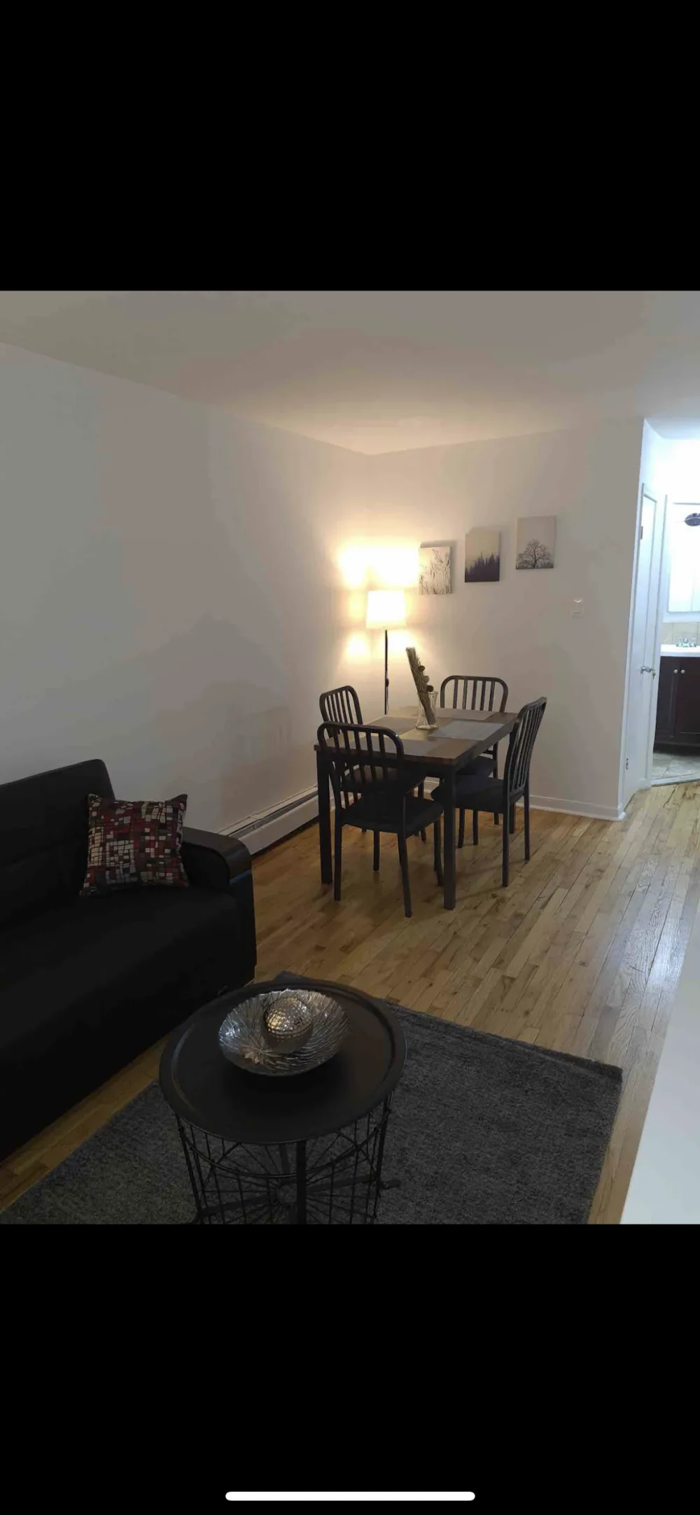 Modern living and dining area.