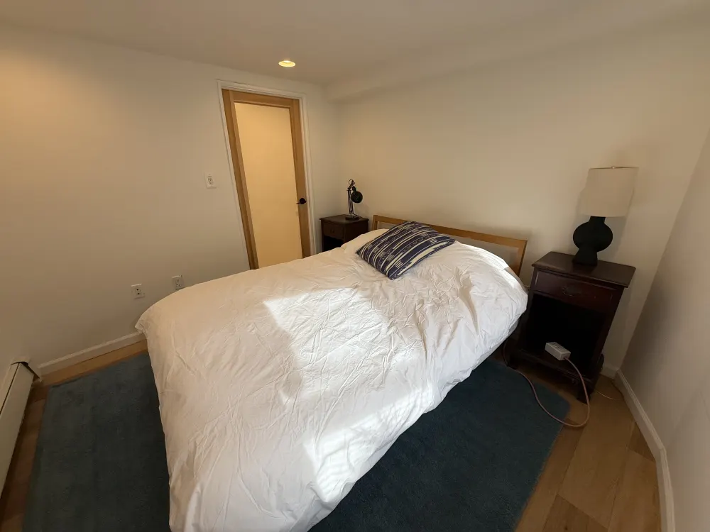 Cozy bedroom with simple decor.