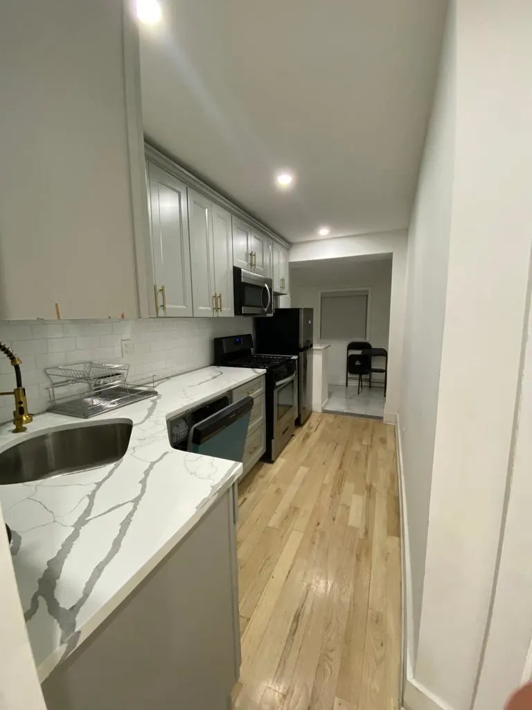 Modern kitchen with sleek design.