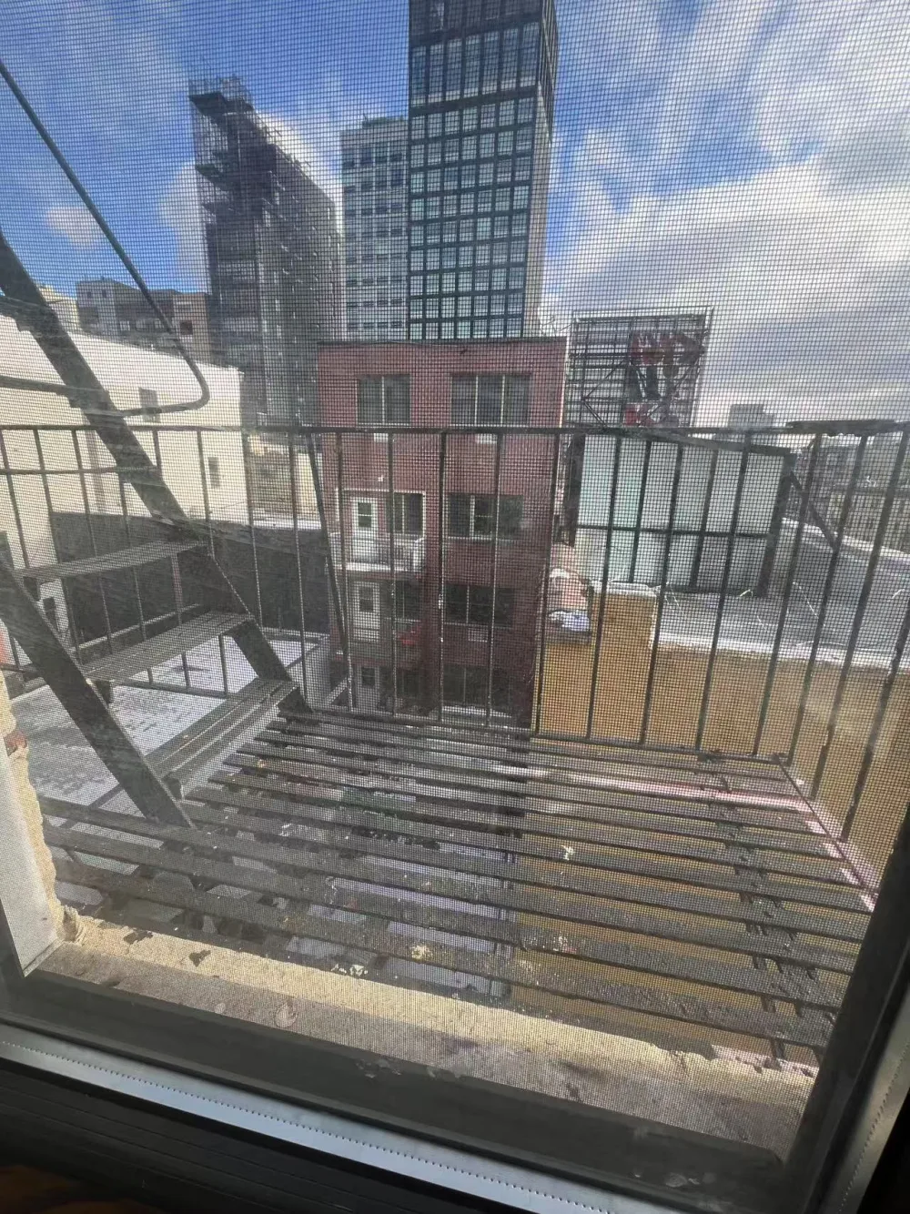 Urban view from fire escape.