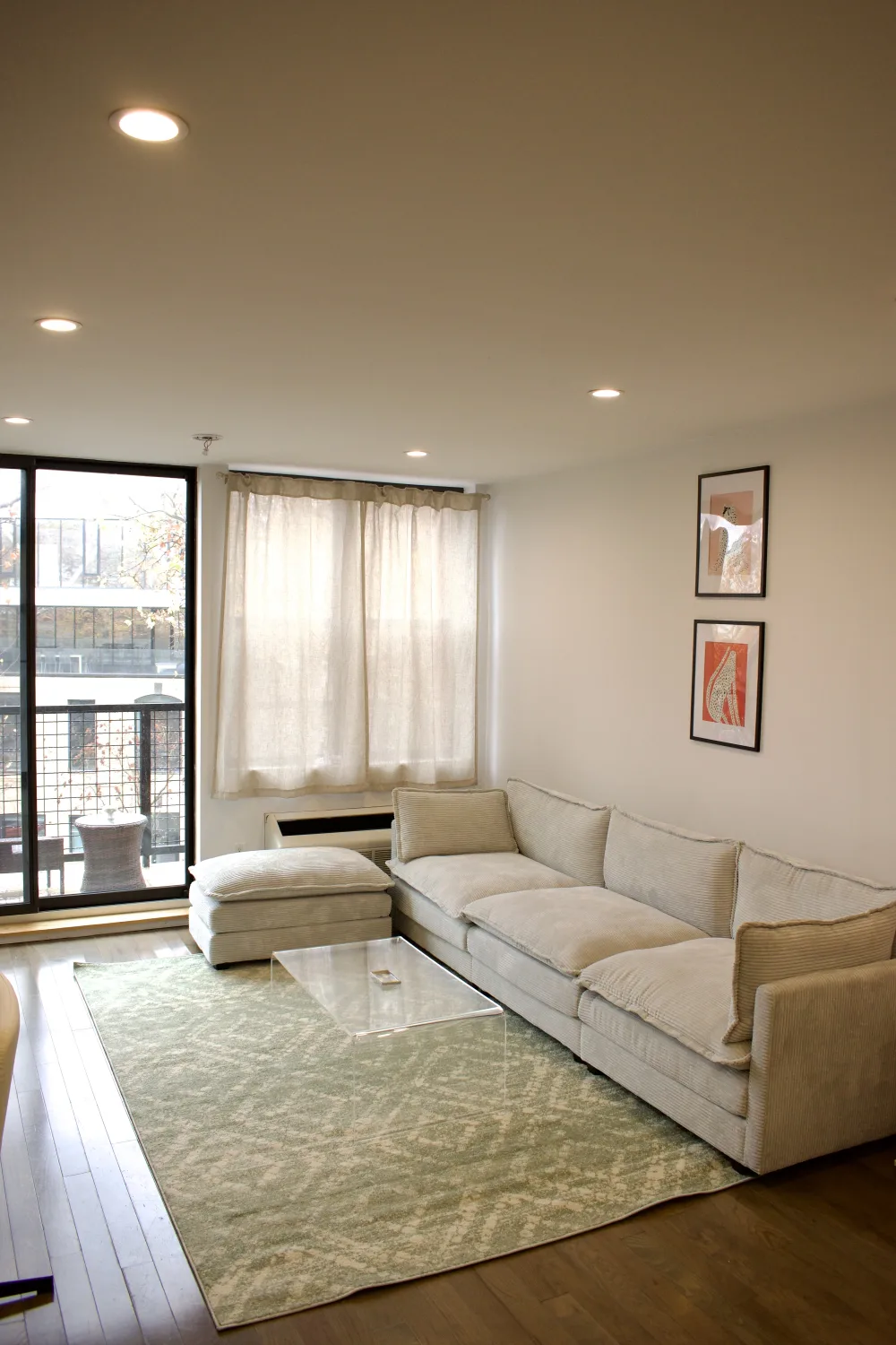 Modern living room with sofa.