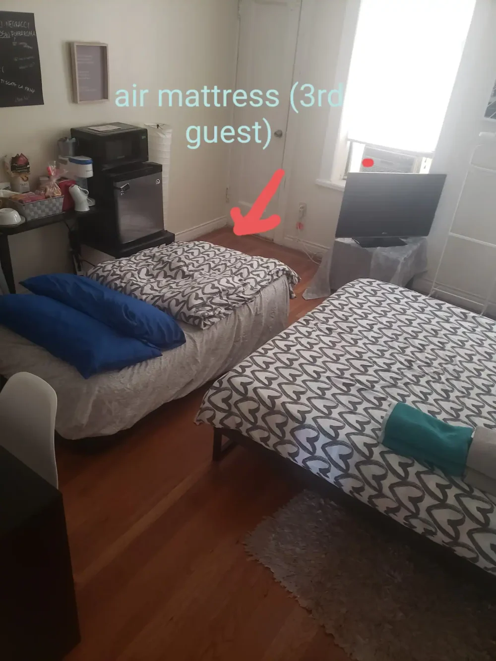 Cozy room with two beds.