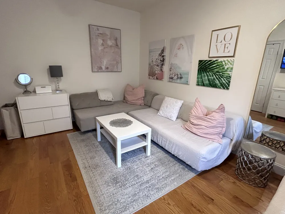 Cozy living room with decor.