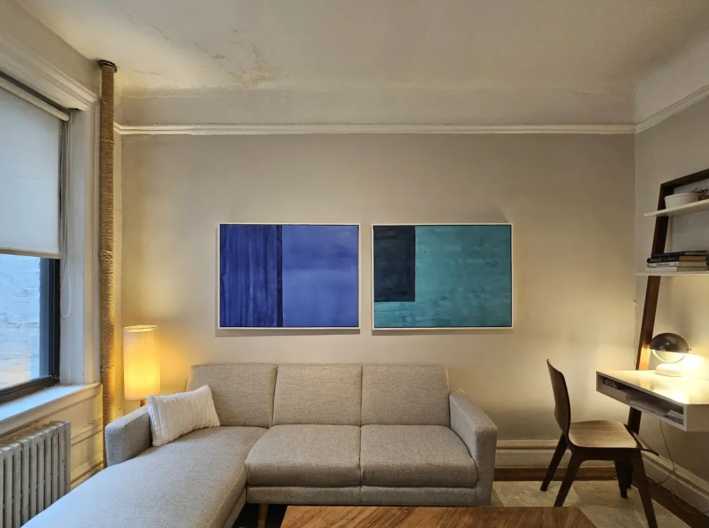 Modern cozy living room interior.