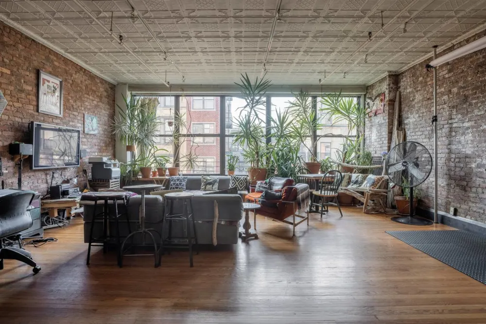 Loft with plants and seating