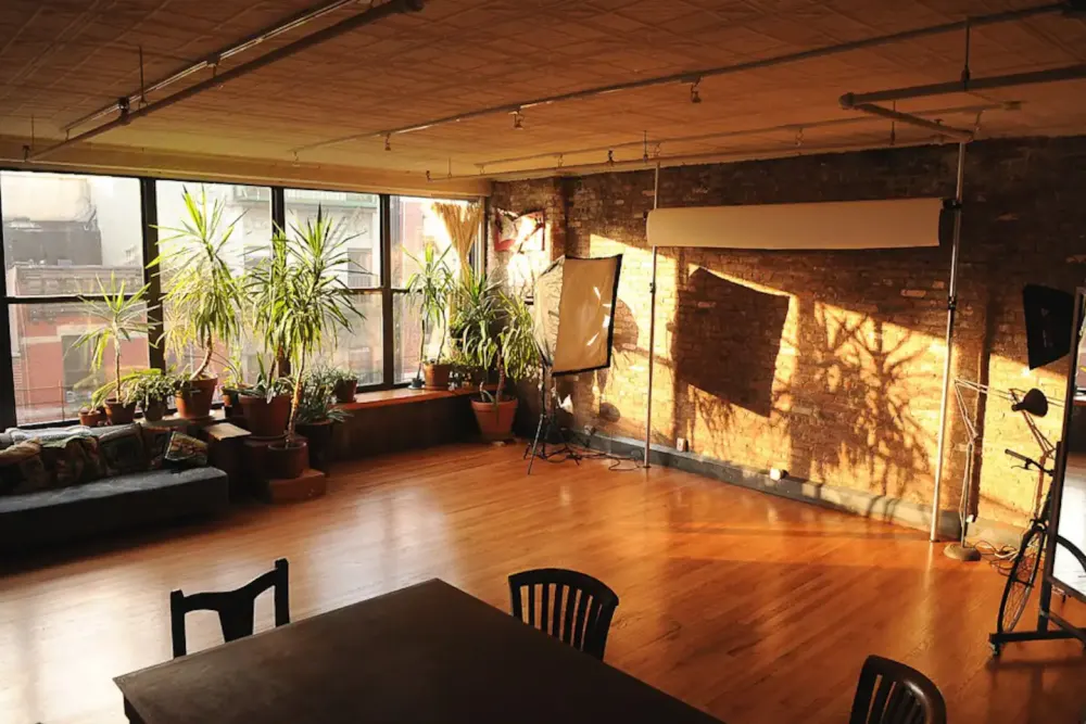 Spacious room with natural light.