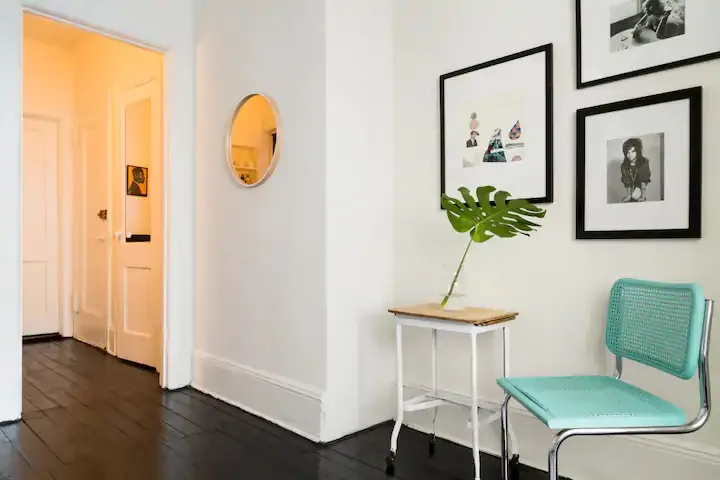 Bright hallway with minimalist decor.