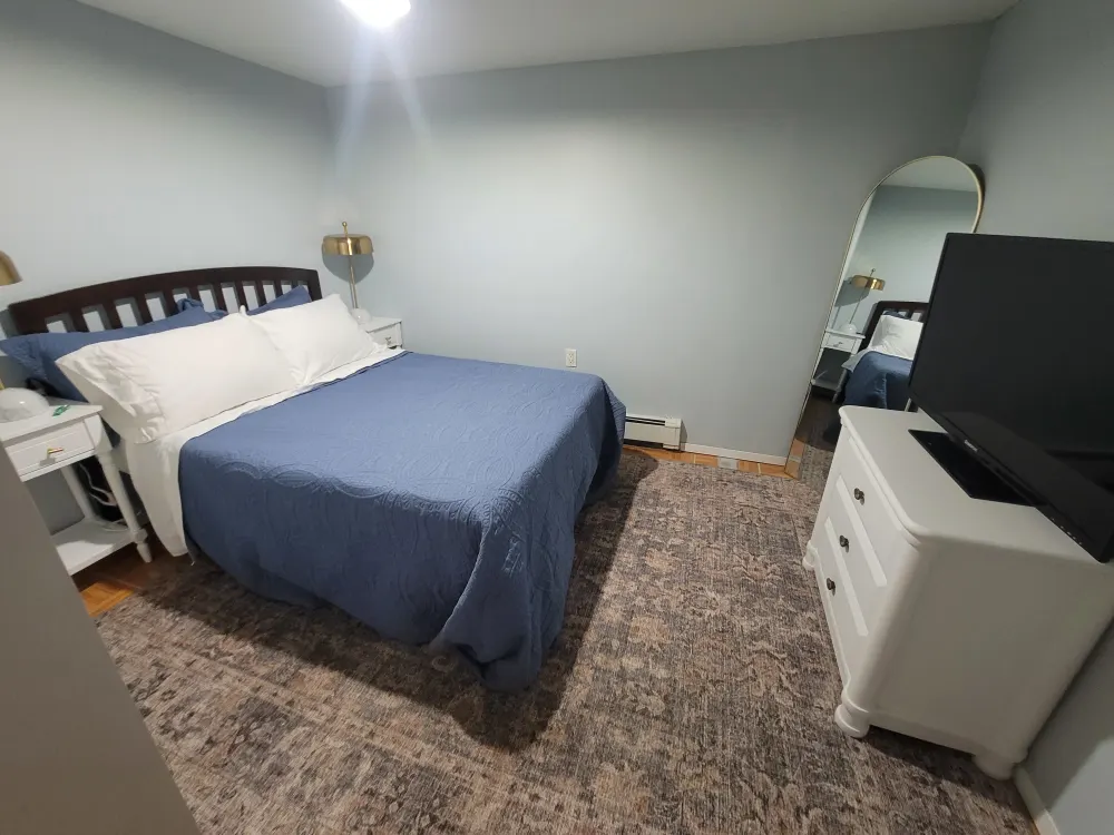 Cozy bedroom with elegant decor.