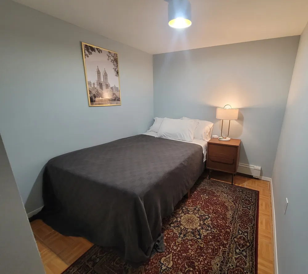 Cozy bedroom with elegant decor.