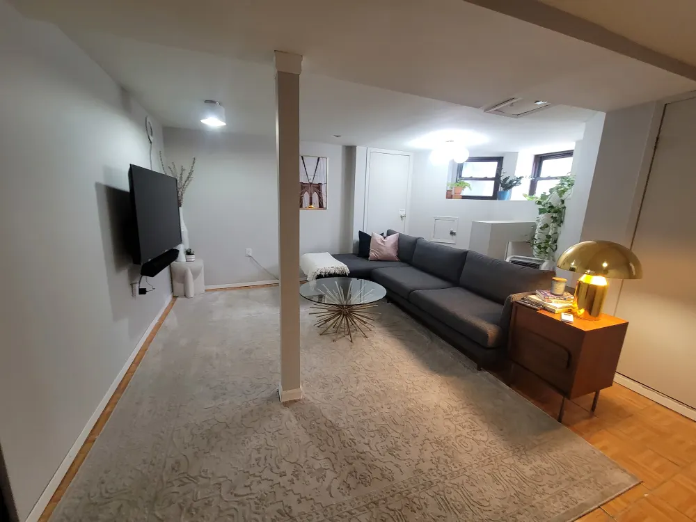 Cozy living room with decor.