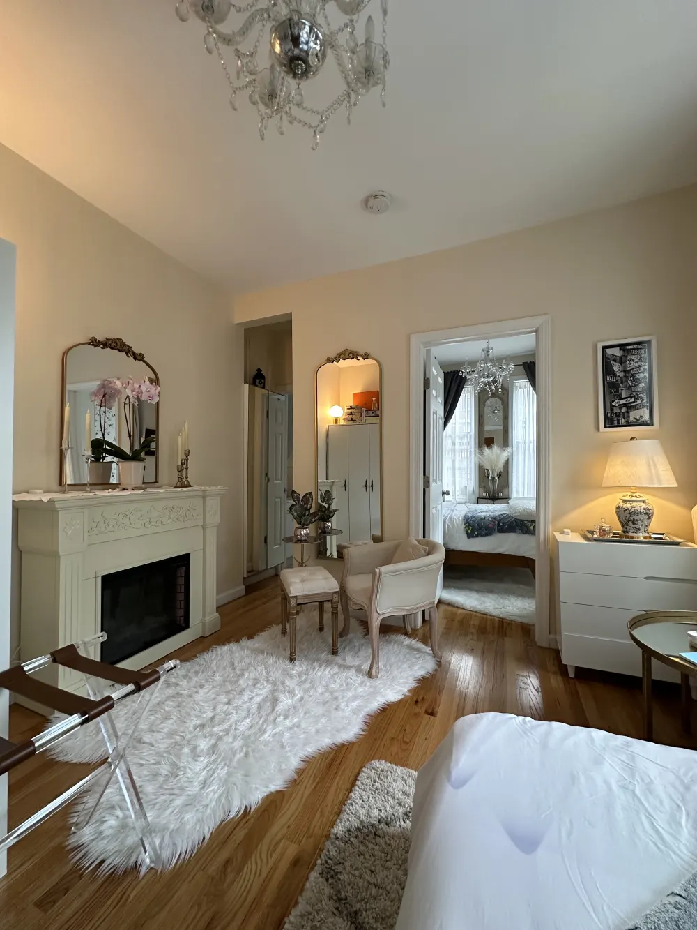 Elegant bedroom with vintage decor.