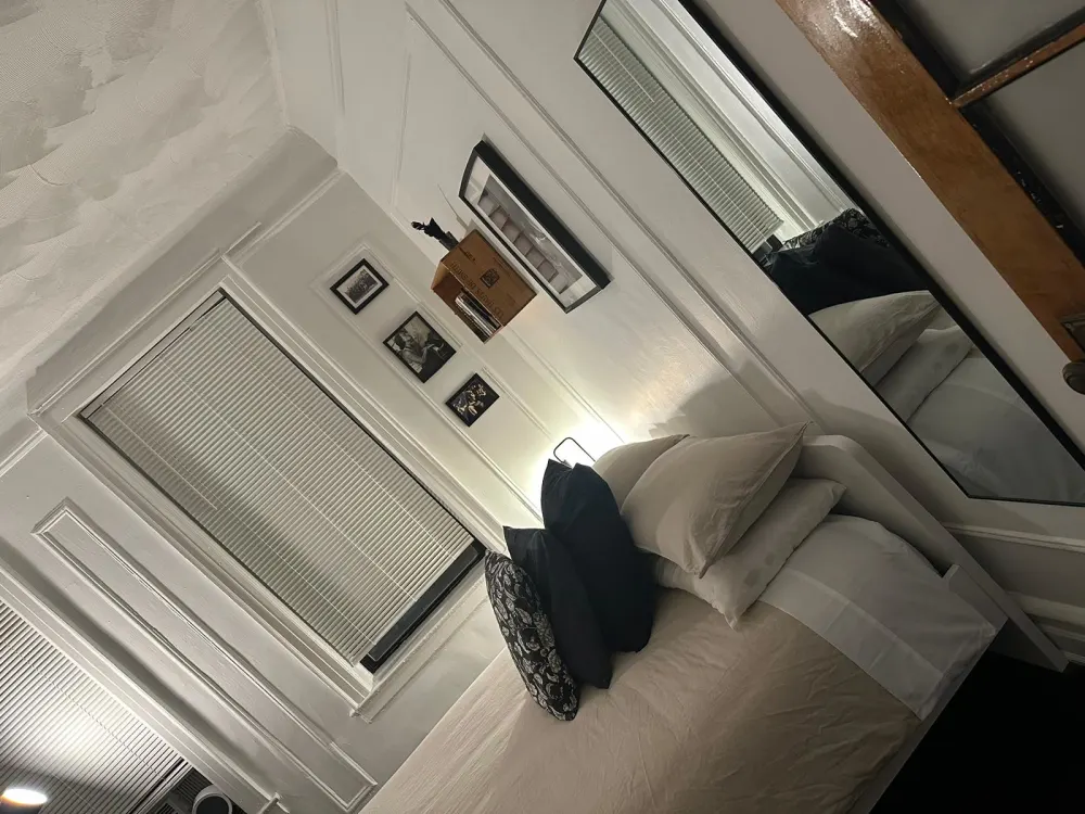 Cozy bedroom with minimal decor.