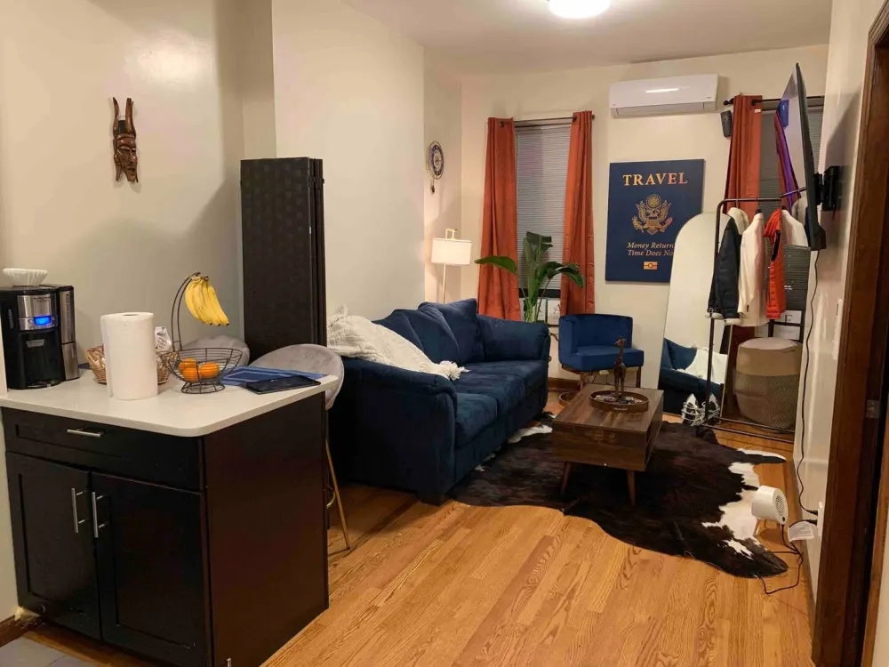 Cozy living room with decorations