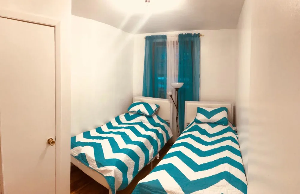 Cozy room with two beds.