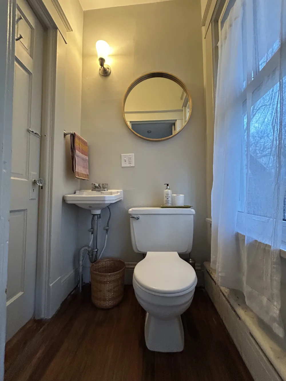 Cozy bathroom with simple decor.