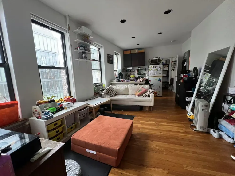 Bright, cozy living space, playful.